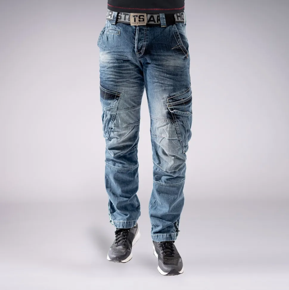 CARGOJEANS STAHLHEIM II MITTELBLAU (O. GÜRTEL)