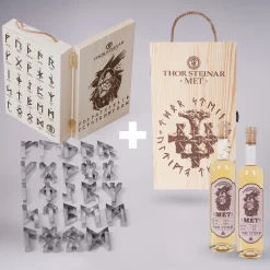 GESCHENK-SET AUSSTECHFORMEN FUTHARK + MET-BOX HIDDENSEE